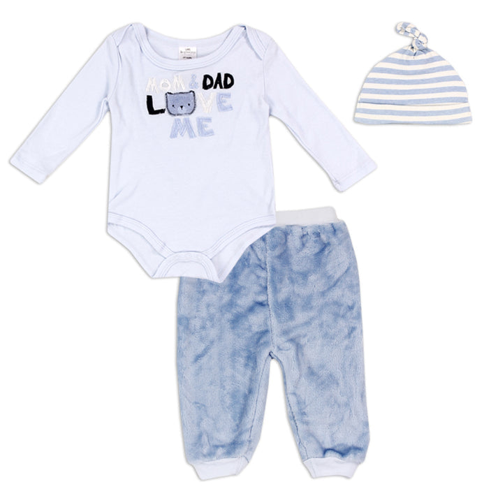 Boys 3 pc fleece love me set