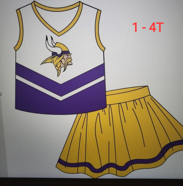 Minnesota Vikings 2 pc Cheer Outfit
