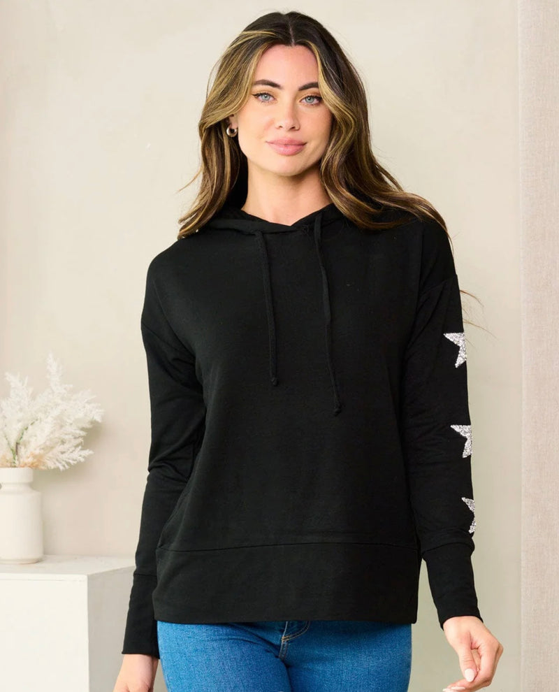 Hooded Long Sleeve with Star Detail