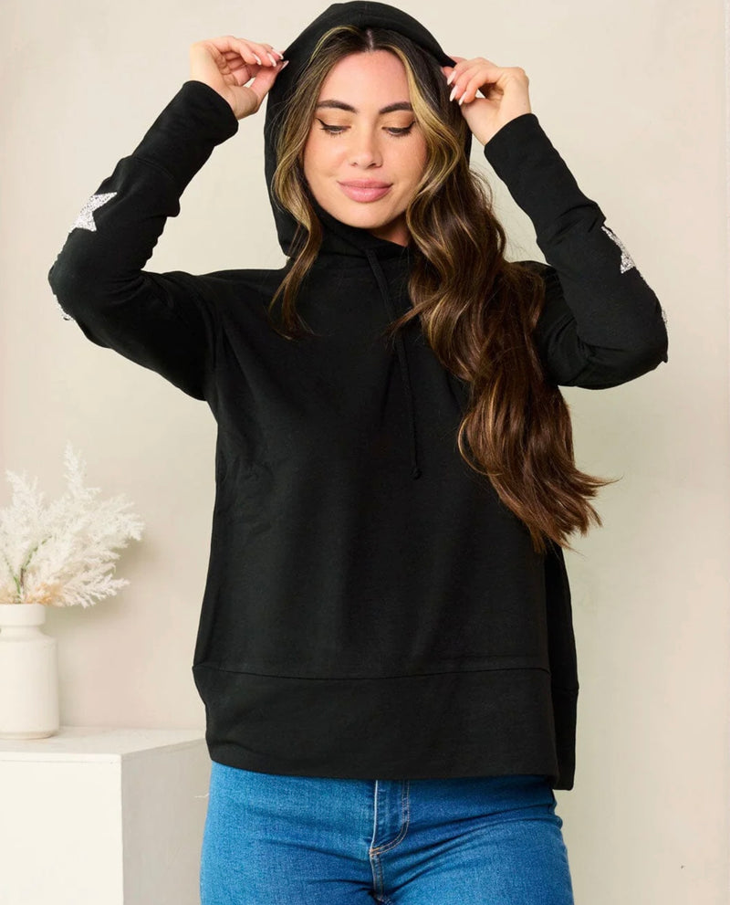 Hooded Long Sleeve with Star Detail