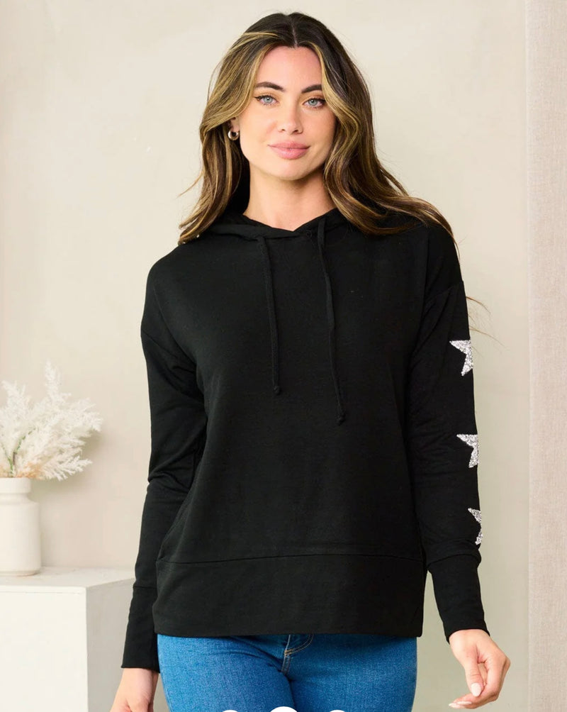 Hooded Long Sleeve with Star Detail