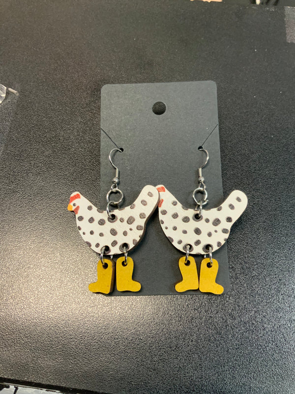 Chicken Earrings