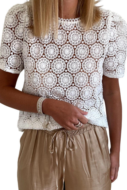 White Crochet Lace top