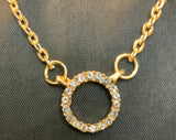 Golden crystal Sphere Necklace