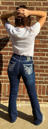 Rhinestone Pocket Jeans