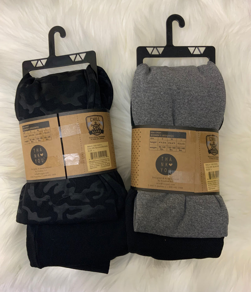 Women's 2 pk Fleece Lined Leggings - Various Colors