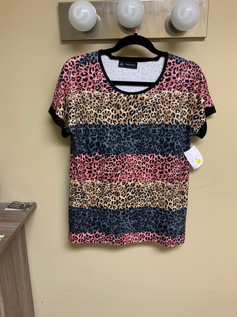 Colorful Cheetah Print Short Sleeve Shirt