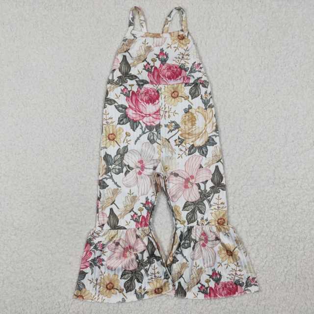 Girls Floral Milk Silk Onesie Jumpsuit Romper