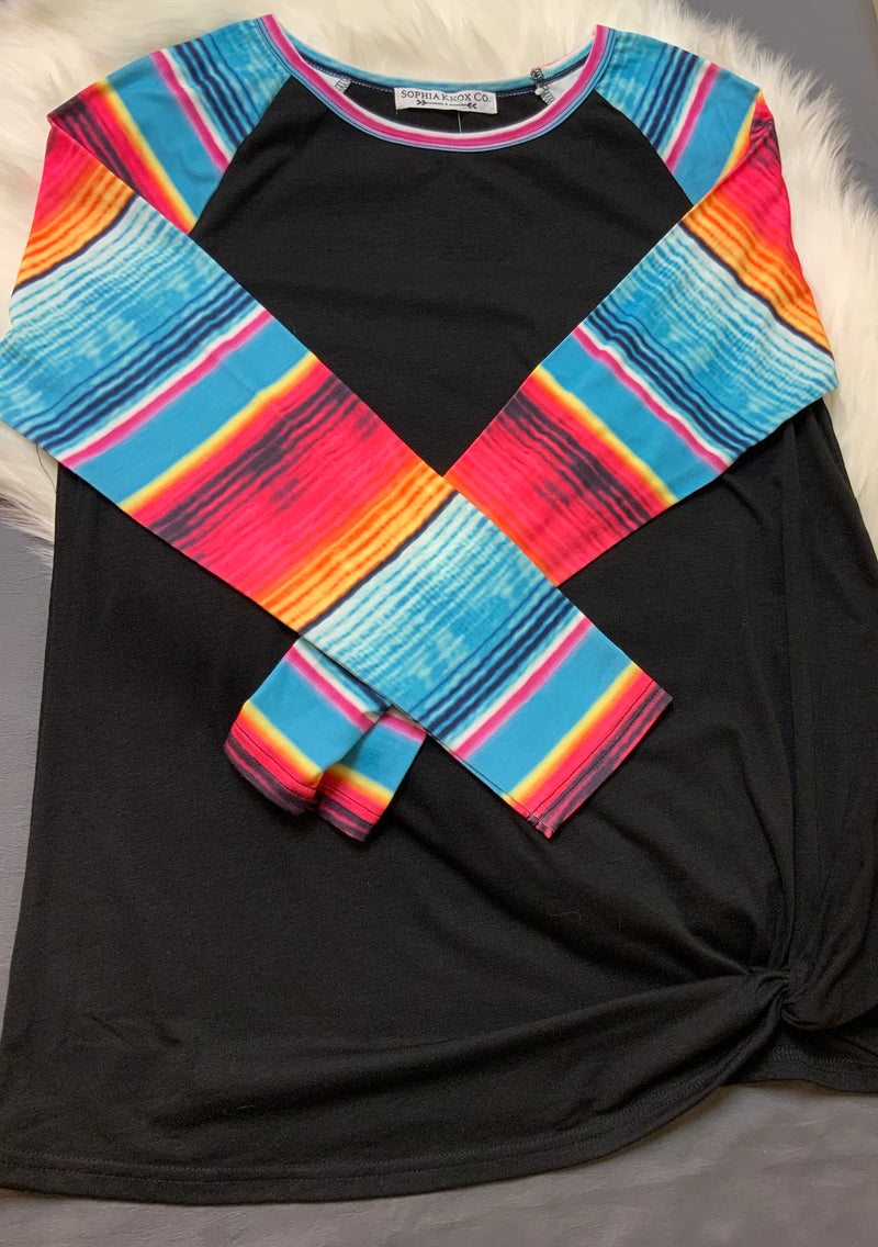 Long Colorful Sleeve Top