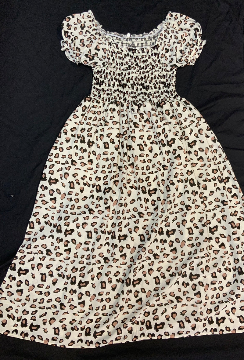 Khaki Leopard Dress