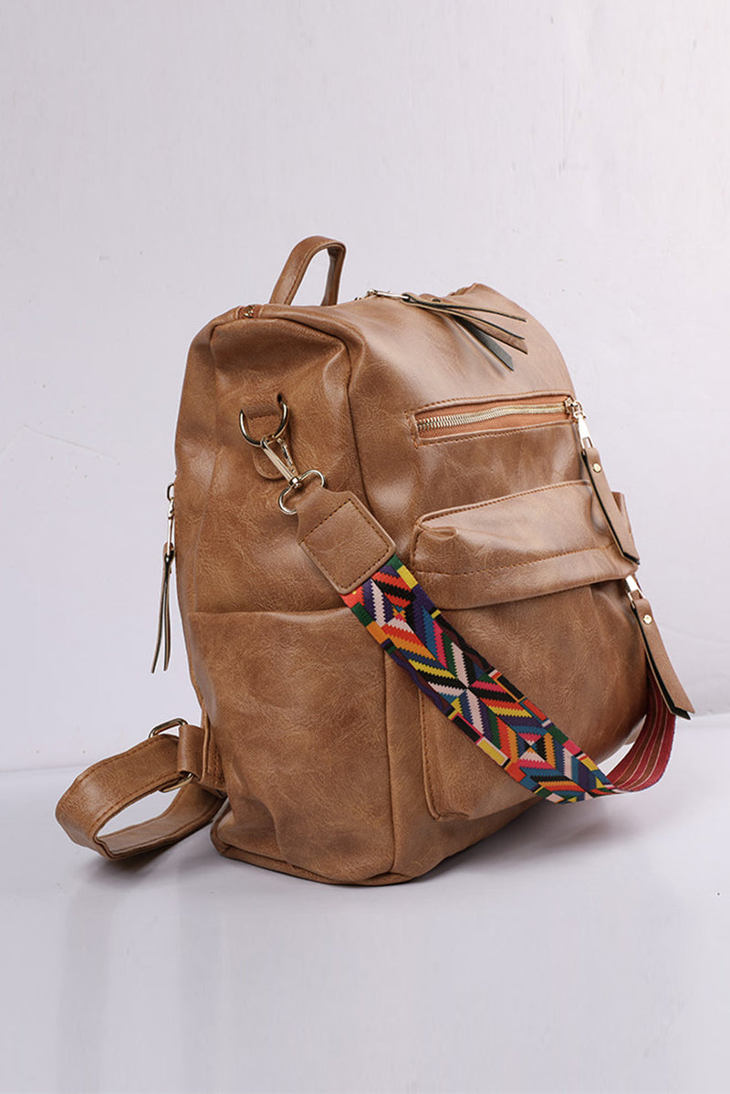 Brown Casual Versatile Backpack