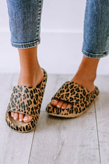 Comfy Leopard Slides