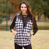 Buffalo Plaid Reversible Vest with Pockets