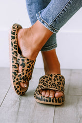Comfy Leopard Slides