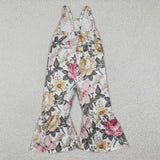 Girls Floral Milk Silk Onesie Jumpsuit Romper