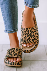 Comfy Leopard Slides
