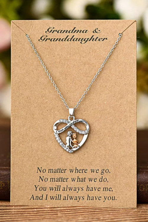 Silver Grandma/Granddaughter Pendant