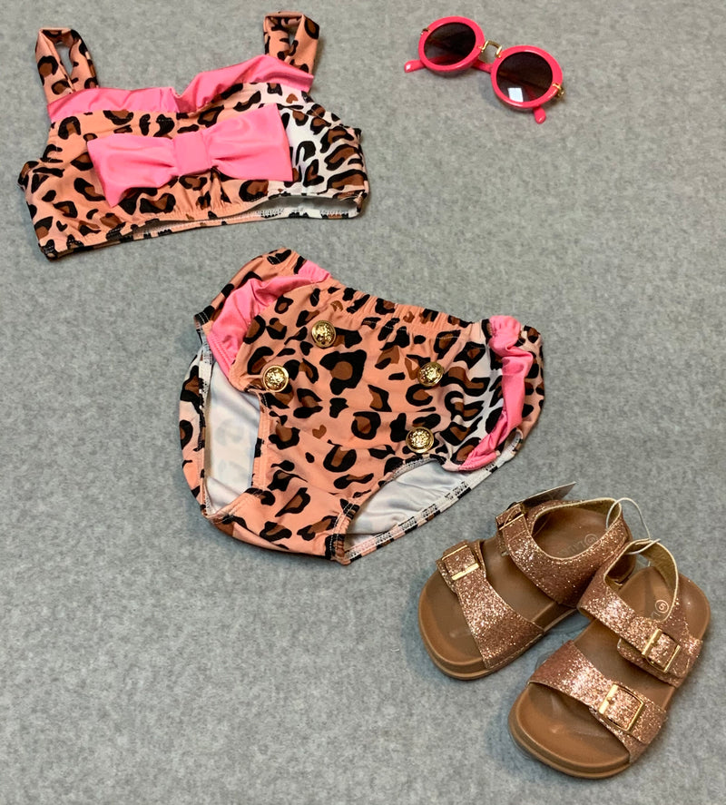 Pink & Leopard Swim Suit