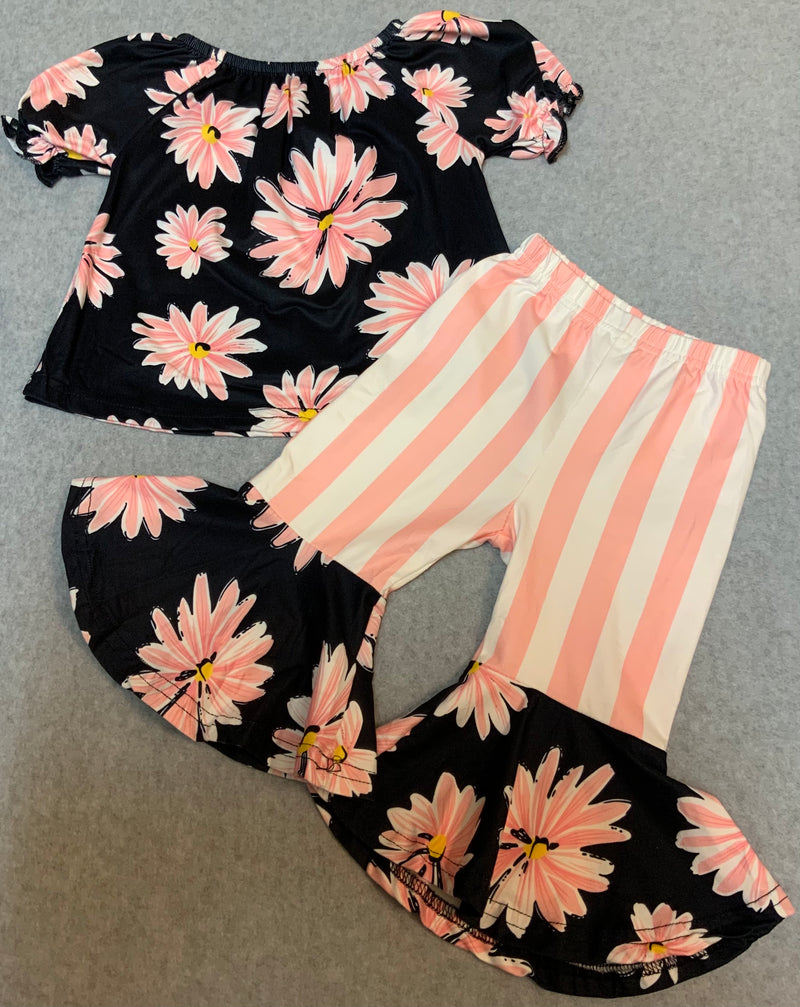Flower Outfit w/Striped pants