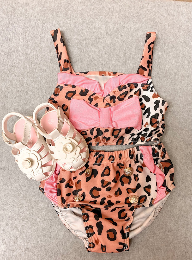 Pink & Leopard Swim Suit